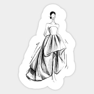 dress art graphic Sticker